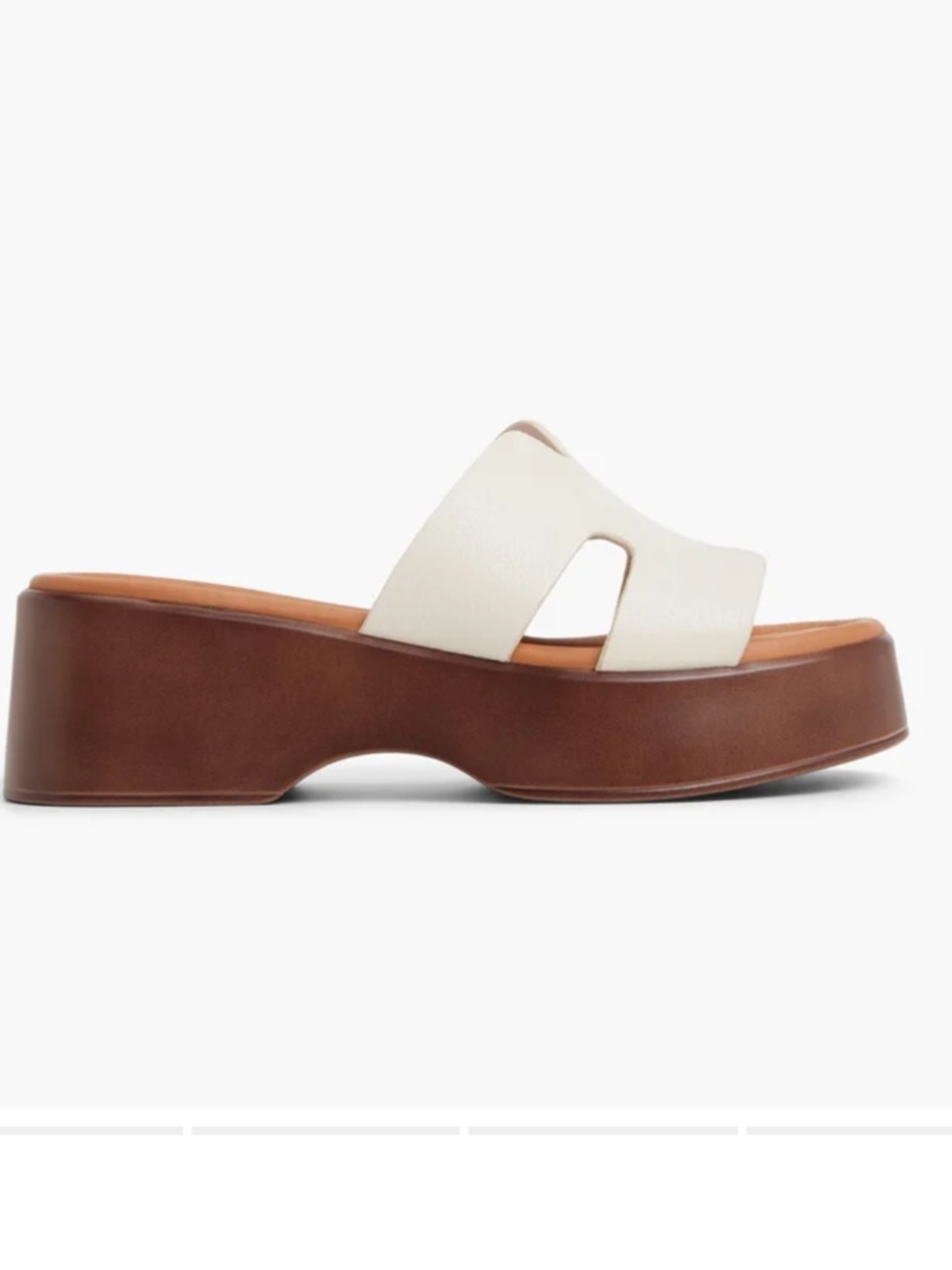 Call It Spring Cream Platform Wedge Sandals